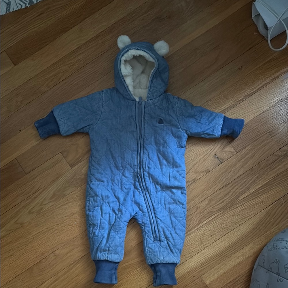GAP Blue Insulated Footies One Piece